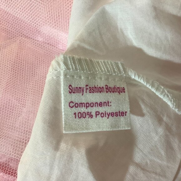 Girls Fancy Party Dress Pink Layered Size 8 Twirl Worthy Butterfly Accents - Picture 9 of 10